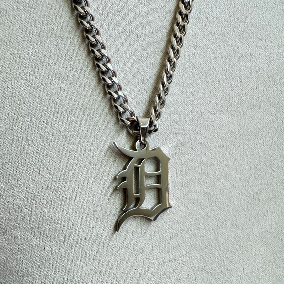MLB Other - Detroit Tigers Necklace - 5mm Cuban - Silver - 22" Chain - Christmas Gifts